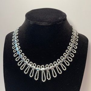 Vintage Choker Style Chrome Plated Necklace